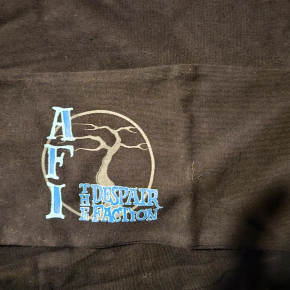 AFI Despair Faction Black Graphic T-Shirt Plus Arm Band - Picture 3 of 5